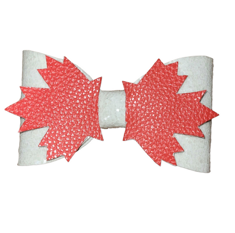Canada Day Leaf Bow
