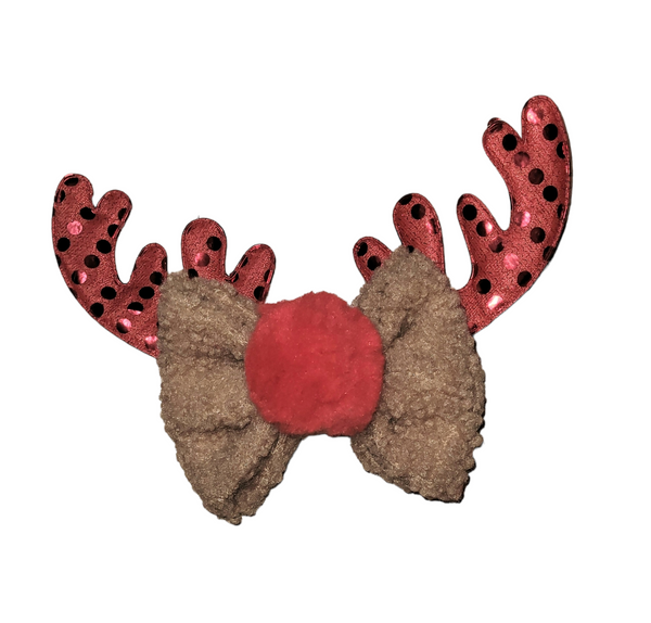 Rudolph Bows on Clips